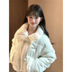 汐菡（XIHAN）棉服外套秋冬款女學(xué)生2025新款冬季女生棉襖冬天衣服羽棉衣絨服女 波點(diǎn)毛領(lǐng)加厚短款米白色 均碼 （可聯(lián)系客服備注碼數）