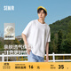 森馬（Semir）短袖T恤男純色打底衫修身25夏新款內搭上衣簡(jiǎn)約百搭t恤男士 [店鋪TOP1純棉款]漂白10007 L