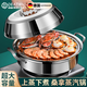 DEATKN德國海鮮蒸氣鍋家用不銹鋼大蒸鍋桑拿雞粥底蒸汽火鍋商用多功能 加厚蒸汽鍋【36cm大容量】適用8~9人 1cm
