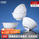景德鎮(zhèn)（jdz）高溫白瓷面碗餐具小套組家用中式陶瓷碗純白色湯碗組合裝搬家禮物 流霜6英寸面碗4個