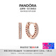 潘多拉（PANDORA）密鑲心形耳環(huán)玫瑰金色高級時(shí)尚百搭教師節禮物 密鑲心形耳環(huán) 均碼