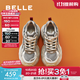 百麗（Belle）星河軌跡潮酷老爹鞋女2025秋新商場(chǎng)款厚底增高休閑鞋E4P1DCM5預售 棕色 37