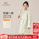 英氏（YEEHOO）女童棉服兒童外套中大童裝新中式國潮唐裝加厚拜年冬裝 淺黃 130