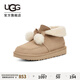 UGG【雙11預售】秋季女士時(shí)尚圓頭蝴蝶結翻折鞋口懶人毛毛鞋 1153517 SWD | 木屑色 36