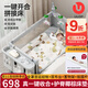 優(yōu)樂(lè )博（ULOP）嬰兒床可移動(dòng)折疊多功能嬰兒床拼接床寶寶床新生兒禮物哄睡搖搖床 云夢(mèng)一鍵折疊嬰兒床送椰棕床墊 萬(wàn)向輪+蚊帳+尿布臺+置物袋+搖桿