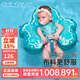 swimbobo嬰兒游泳趴圈 免充氣游泳圈 游泳裝備嬰兒洗澡戲水褲兜款 藍色