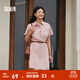 森馬（Semir）連衣裙女氣質(zhì)通勤工裝裙子夏天女裝2024夏新款純棉休閑polo領(lǐng)短裙 橡皮粉61201 M
