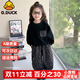G.duck小黃鴨女童洋氣寬松春秋季豹紋衛衣套裝女寶寶2025新款早秋裝休閑 圖片色 90 碼建議身高80-90cm