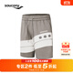 Saucony索康尼運動(dòng)短褲夏季男女同款運動(dòng)休閑舒適透氣針織短褲 蜂鳥(niǎo)灰GR247 XL