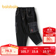 巴拉巴拉（BALABALA）男童長(cháng)褲兒童純棉時(shí)尚牛仔褲款秋裝工裝褲拜年服 牛仔水洗黑98201 105 cm