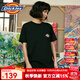 dickies純棉短袖T恤 男女同款 印花休閑潮流短Tee情侶裝 t恤男 黑色 L
