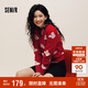 森馬（Semir）[商場(chǎng)同款]迪士尼米奇紅色毛衣女25年絞花寬松針織衫101125107004