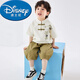 迪士尼（Disney）2025新款中國風(fēng)兒童漢服寶寶夏季男童夏季套裝幼兒園六一穿搭表演 杏色 110