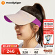 moodytiger兒童空頂帽防曬帽夏季男女童3D可折疊輕便遮陽(yáng)太陽(yáng)帽運(yùn)動(dòng)棒球帽子 茹伊粉紫