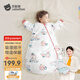 貝肽斯睡袋嬰兒秋冬恒溫新生兒童寶寶睡袋一體式防踢被驚跳包被衣連體2 粉蘑 冬季中厚-感溫(10-20℃) M碼建議身高65-85cm年齡9月-2歲