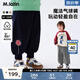 馬·拉丁（M.Latin）馬拉丁童裝褲子25春新款男女童收腳口學(xué)院純棉印花長褲寬松氣球褲 藏青 130cm