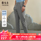 雅戈爾（YOUNGOR）西服褲男西裝褲TR褲褲子聚酯纖維粘纖氨綸倒錐褲型修飾身型 VCHX320104ECK淺灰 35 175/86A