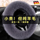 京悠雨純羊毛方向盤(pán)套冬季毛絨汽車(chē)把套皮毛一體D型O型通用防滑保暖加厚 暮光灰【圓D型通用】