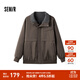 森馬夾克男防水冬季復古工裝風(fēng)加絨外套百搭oversize 深咖啡50904 特寬松/介意拍小一碼 M