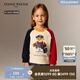 Teenie WeenieKids小熊童裝25年新款秋冬男女寶寶加絨撞色袖衛衣 藏青色 110 cm