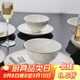 隆達骨瓷陶瓷餐具 嵐影 飯碗面碗湯碗 簡(jiǎn)歐現代創(chuàng  )意簡(jiǎn)約ins風(fēng)浮雕金 嵐影4.6英寸小碗6只裝