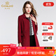 喬萬(wàn)尼秋季裝新款外套休閑氣質(zhì)直筒風(fēng)衣中長(cháng)款女士 酒紅色 XL