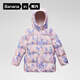 蕉內小氫氣502Cloud兒童羽絨服男女童連帽寶寶大童中長(cháng)款加厚防風(fēng)外套 珊瑚粉筆觸 150