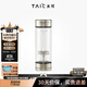 TAIC 太可純鈦茶水分離杯雙層高硼硅玻璃杯隔熱泡茶杯子水杯喝茶禮物 莫奈·皓月銀360ml 360ml