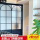 法杰麗 法式復古玻璃門(mén)極窄三聯(lián)動(dòng)廚房推拉門(mén)客廳陽(yáng)臺隔斷衛生間吊軌隱藏平移門(mén) 升級弧形款+100元/扇