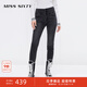 MISS SIXTY牛仔褲女三環(huán)高腰復古黑灰修身顯瘦鉛筆褲 黑灰 24
