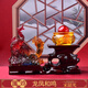 騰涵集雅軒宋韶光大師2026馬年吉祥物生肖屬雞 龍鳳和鳴 琉璃擺件禮品 單個(gè)擺件+聚寶盆+高低底座