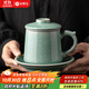 金鑲玉陳文德大師汝窯陶瓷茶水分離泡茶水杯老板辦公杯禮品杯子 君德