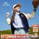 英氏（YEEHOO）女童外套兒童棒球服中大童裝學(xué)院風(fēng)上衣休閑時(shí)尚秋裝 深藍 140