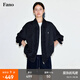 fano studios范洛Fano 腔調復古感翻領木耳邊撞色小格紋夾克短外套2025新款秋 黑灰格紋 現貨 L