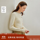 茵曼圓領(lǐng)毛衣2025秋女裝新款修身顯瘦針織內搭打底衫 白色 M