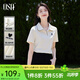 歐莎（OSA）愛(ài)心刺繡polo衫女2025年夏季新款女士t恤高檔短袖通勤顯瘦上衣 米白 M