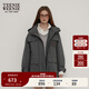 Teenie Weenie小熊女裝簡(jiǎn)約風(fēng)秋季三合一兩件套寬松中長(cháng)款夾克外套 深灰色 S (160)