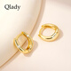 Qlady極簡(jiǎn)銀耳圈耳釘男女2025新款氣質(zhì)高級感輕奢耳飾耳環(huán)耳扣生日禮物
