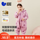 迷你巴拉巴拉嬰兒連體衣棉服外出幼兒衣服保暖雙面絨兩面穿外套2025冬新款 紫色調(diào)00377 80cm