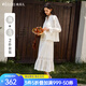 Olrain歐芮兒法式度假重工刺繡上衣半裙套裝女裝秋季2025新款兩件套 白色 M
