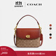 蔻馳（COACH）經(jīng)典標志CASSIE19號單肩斜挎包翻蓋早秋女包 棕黃色銹色(舊版）