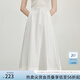 范思藍恩高腰法式通勤氣質(zhì)A字小白裙子女2025夏新款半身裙2197 白色 M