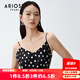 艾諾絲雅詩(shī)商場(chǎng)同款夏季新品蠶絲波點(diǎn)上衣內搭外穿吊帶背心20415276 黑色 S