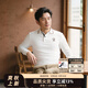 比華利保羅【舒適透氣】2025秋冬新款男士輕商務(wù)長(cháng)袖polo衫T恤255112812 白色 L