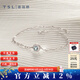 謝瑞麟（TSL） 18K金手鏈冰藍甜心系列海藍寶石鉆石手飾女63884 鉆石共18顆，約6分