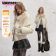 UNIFREE【25年冬款】復古美式做舊休閑保暖夾克羽絨服帶毛領(lǐng) 米色 S