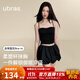 ubras25年新品虞書(shū)欣同款立體胸型吊帶胸墊背心女外穿內搭美背文胸 【虞書(shū)欣同款】黑色 M 適合50-60kg