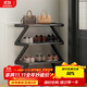 安爾雅簡(jiǎn)易鞋架多層家用門(mén)口創(chuàng  )意Z型鞋架子多層防塵鞋柜 鋼管款4層小號