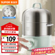 蘇泊爾（SUPOR）煮蛋器 小電蒸鍋 多功能家用不銹鋼蒸蛋器  煮雞蛋神器 可定時自動斷電 Z16YK858