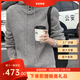 優(yōu)衣羊毛衫爆款韓版秋冬新款純色連帽時(shí)尚百搭開(kāi)衫針織衫毛衣毛衣 灰色 318 L 318